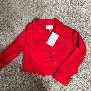 Risen Women's Red Jean Jacket